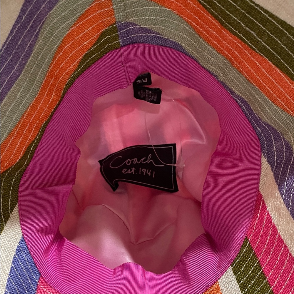 Coach Multicolor Striped Women's Hat - Picture 2 of 4